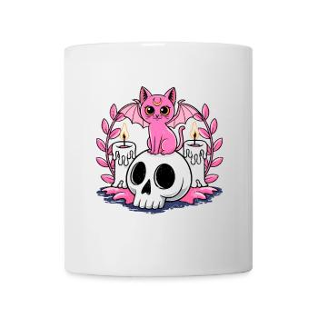 Halloween Pink Kitty Cat Witch Kawaii Anime Manga. - Mug - white - Front