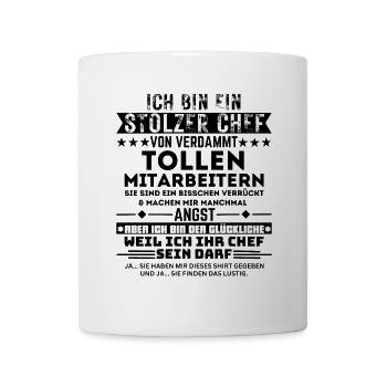Stolzer Chef Glücklich - Tasse - Weiß - Vorne