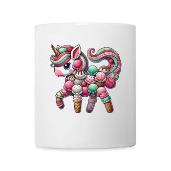 Unicorn Cream Scoop Cream Summer Dessert Whimsical - Mug - white - Front