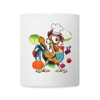 Poulet Coq Cuisinier Cuisiniers Cuisinier Arts culinaires Légumes - Mug blanc - blanc - Devant
