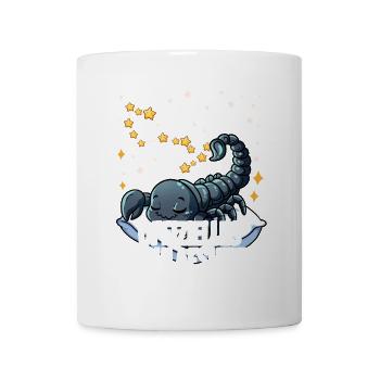 Offizielles Schlafshirt Sternzeichen Skorpion - Tasse - Weiß - Vorne