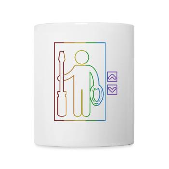 Elevator LGBT Rainbow Repair Inspector Elevator - Mug - white - Front