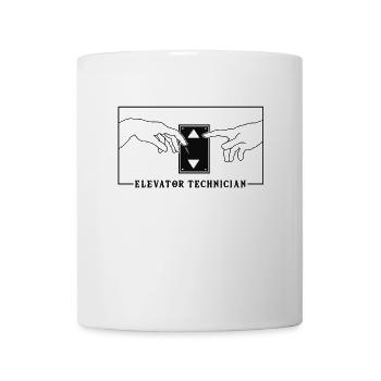 Michelangelo Creation of Adam Elevator Elevator - Mug - white - Front