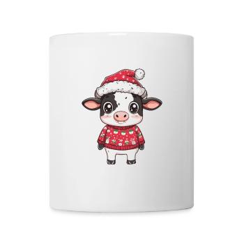 Kuh Weihnachten - Tasse - Weiß - Vorne
