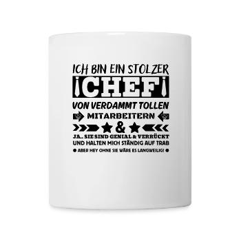Stolzer Chef Von Verdammt Tollen Mitarbeitern - Tasse - Weiß - Vorne