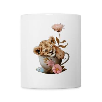 Löwe - Tasse - Weiß - Vorne