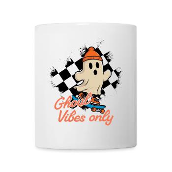 Ghoul Vibes Only Funny Halloween Saying - Mug - white - Front