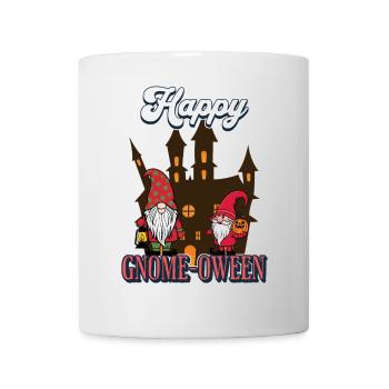 Happy Gnome-Oween Lustiger Halloween Gnom Spruch - Tasse - Weiß - Vorne