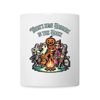 Il y a des horreurs drôles de dicton d’Halloween - Mug blanc - blanc - Devant