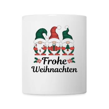 Frohe Weihnachten Gnomes - Tasse - Weiß - Vorne