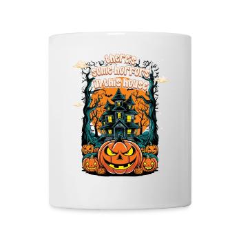 Il y a des horreurs dans cette maison - Mug blanc - blanc - Devant