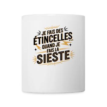 Je Fais Des Étincelles Quand Je Fais La Sieste - Mug blanc - blanc - Devant