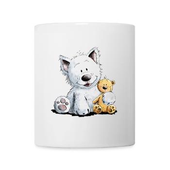 West Highland White Terrier with Soft Toy - Mug - white - Front