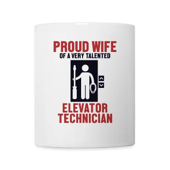 Proud Wife Of An Elevator Technician Elevator - Mug - white - Front