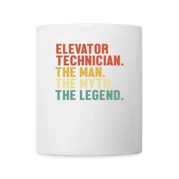 Elevator Technician Man Myth Legend Repair - Mug - white - Front