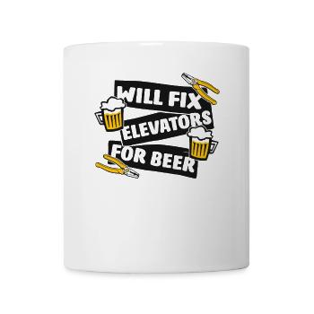 Will Fix Elevators For Beer Inspector Elevator - Mug - white - Front