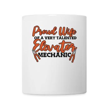 Proud Wife Of An Elevator Mechanic Repair - Mug - white - Front