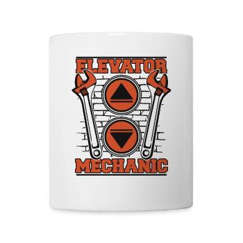 Elevator Mechanic Inspector Technician Elevator - Mug - white - Front