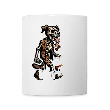 chiens heureux hurlement drôle d’halloween dicton d’halloween - Mug blanc - blanc - Devant