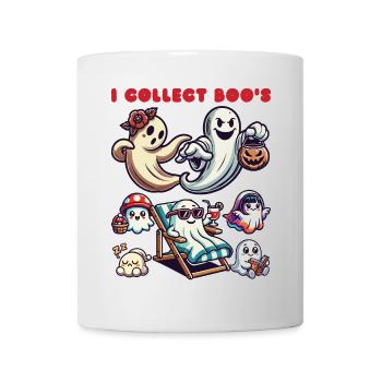 Lustiger Gespenster Sammler Vintage Retro Design - Tasse - Weiß - Vorne