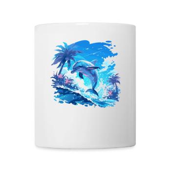 Dolphin Dolphins Dolphin - Mug - white - Front