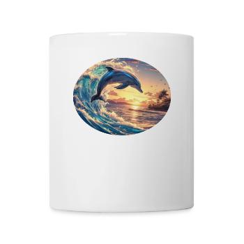 Dolphin Dolphins Dolphin - Mug - white - Front