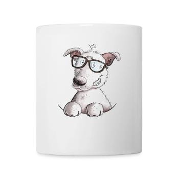 Cooler Weisser Schäferhund Hund Brille - Tasse - Weiß - Vorne