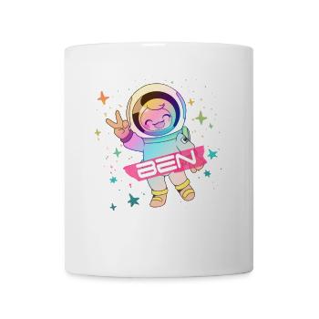 BEN - Beau nom de garçon avec astronaute mignon - Mug blanc - blanc - Devant