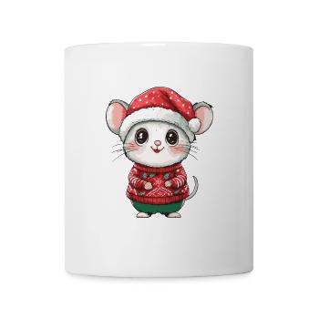 Noël Souris - Mug blanc - blanc - Devant