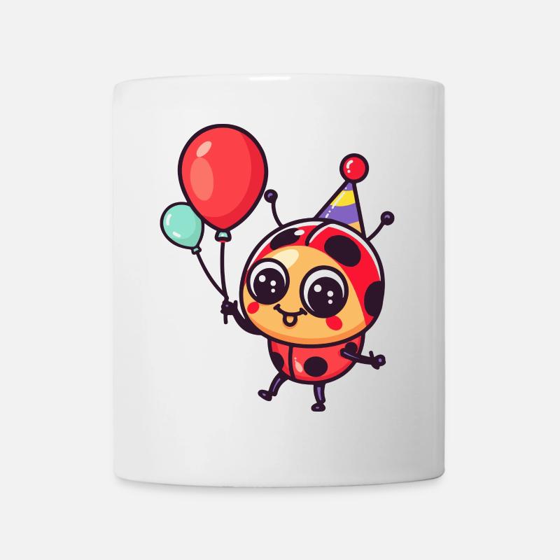 Coccinelle Anniversaire Bande Dessinée - Mug blanc - blanc