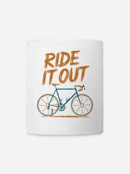 Ausfahrt Fahrrad Illustration - Tasse - Weiß
