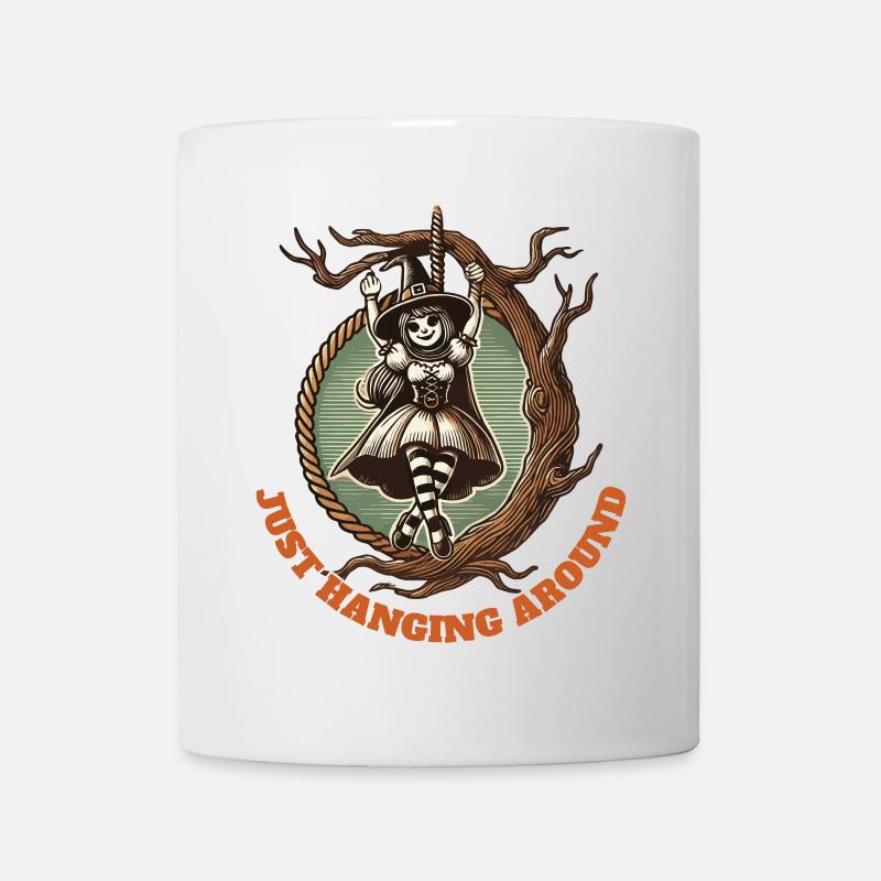 Juste traîner drôle de dicton d’Halloween - Mug blanc - blanc