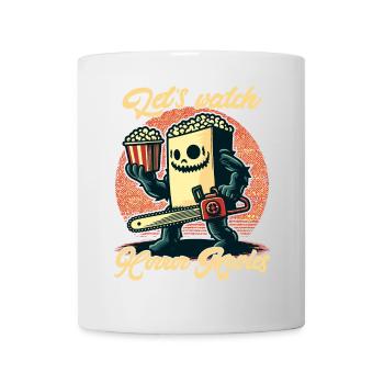 Funny Saying Design Let's Watch Horror Movies - Mug - white - Front