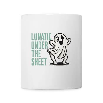 Lunatique sous le drap drôle de conception fantôme - Mug blanc - blanc - Devant