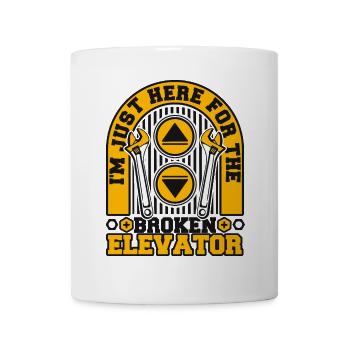 Just Here For The Broken Elevator Repair Elevator - Mug - white - Front