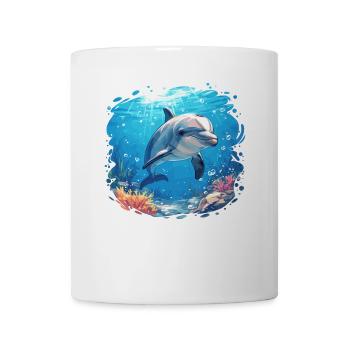 Dolphin Dolphins Dolphin - Mug - white - Front