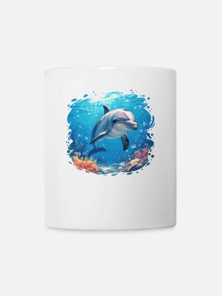 Dauphin Dauphins Dauphin - Mug blanc - blanc