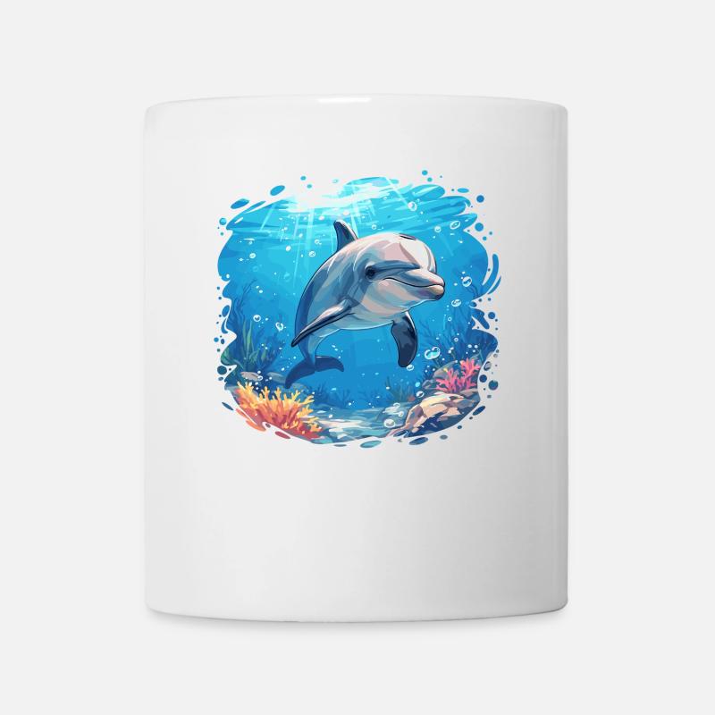 Dauphin Dauphins Dauphin - Mug blanc - blanc
