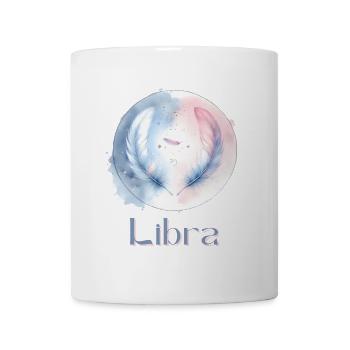 Elegantes Libra Sternzeichen Aquarell Geschenk - Tasse - Weiß - Vorne