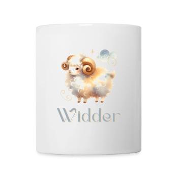 Elegantes Widder Sternzeichen Aquarell Geschenk - Tasse - Weiß - Vorne