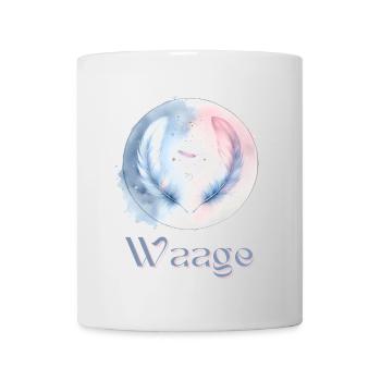 Elegantes Waage Sternzeichen Aquarell Geschenk - Tasse - Weiß - Vorne