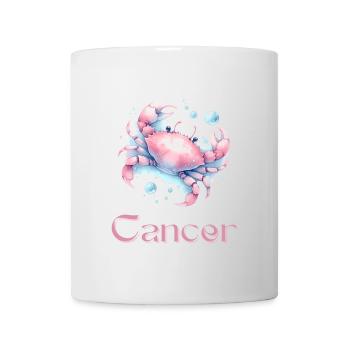 Élégant cadeau d’aquarelle du zodiaque du Cancer - Mug blanc - blanc - Devant