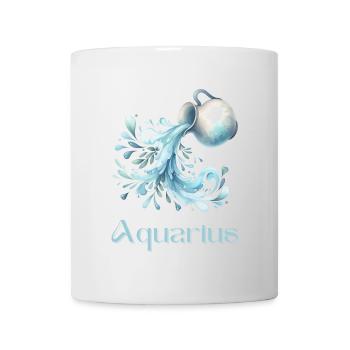 Elegantes Aquarius Sternzeichen Aquarell Geschenk - Tasse - Weiß - Vorne