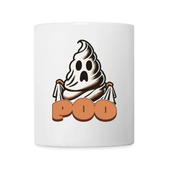 Lustiges Kackhaufen Gespenst Poo Anstatt Boo - Tasse - Weiß - Vorne