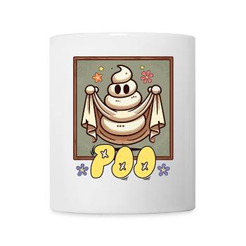 Lustiges Kackhaufen Gespenst Poo Anstatt Boo - Tasse - Weiß - Vorne