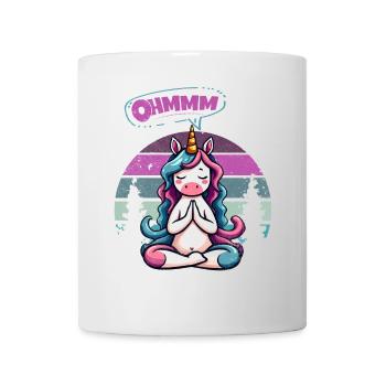 Ohmmm Yoga Einhorn I Meditation Entspannung - Tasse - Weiß - Vorne