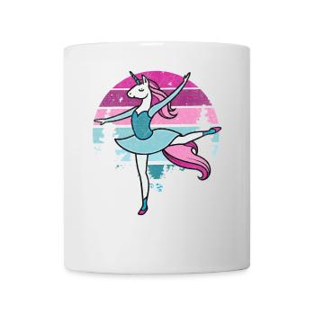 Prima Ballerina Unicorn Riding I Ballet Fun I Tän - Mug - white - Front