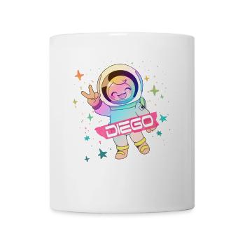 DIEGO - Beautiful boy name with cute astronaut - Mug - white - Front