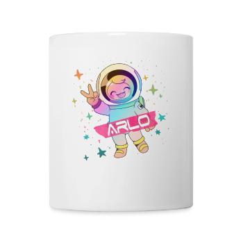 ARLO - Beau nom de garçon avec astronaute mignon - Mug blanc - blanc - Devant