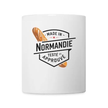 Made in Normandy Tested and Approved Funny Norman - Mug - white - Front